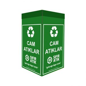 Plastik Cam Atık Kutusu