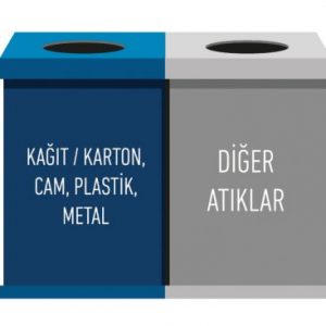 Plastik Koli Sıfır Atık Kutusu İkili